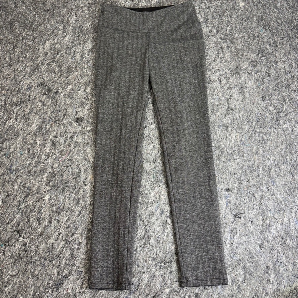 INC International Concepts Grey Herringbone Pull On Skinny Pants Womens Size M